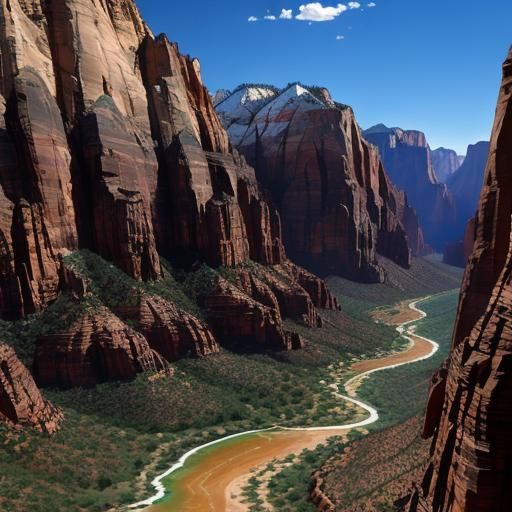 Zion National Park AI Generated Image