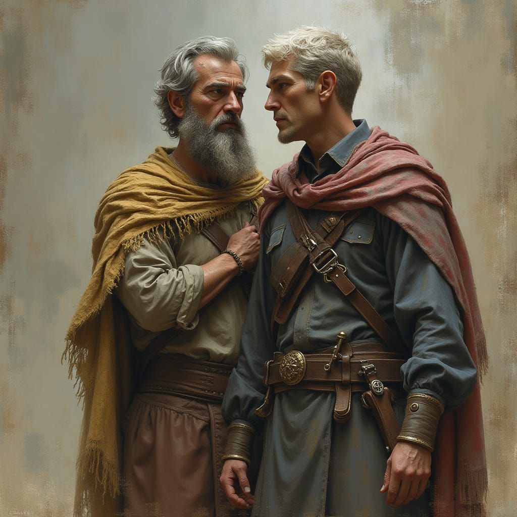 Poor Muslim Man Praying, Detailed Cloth Sculptures