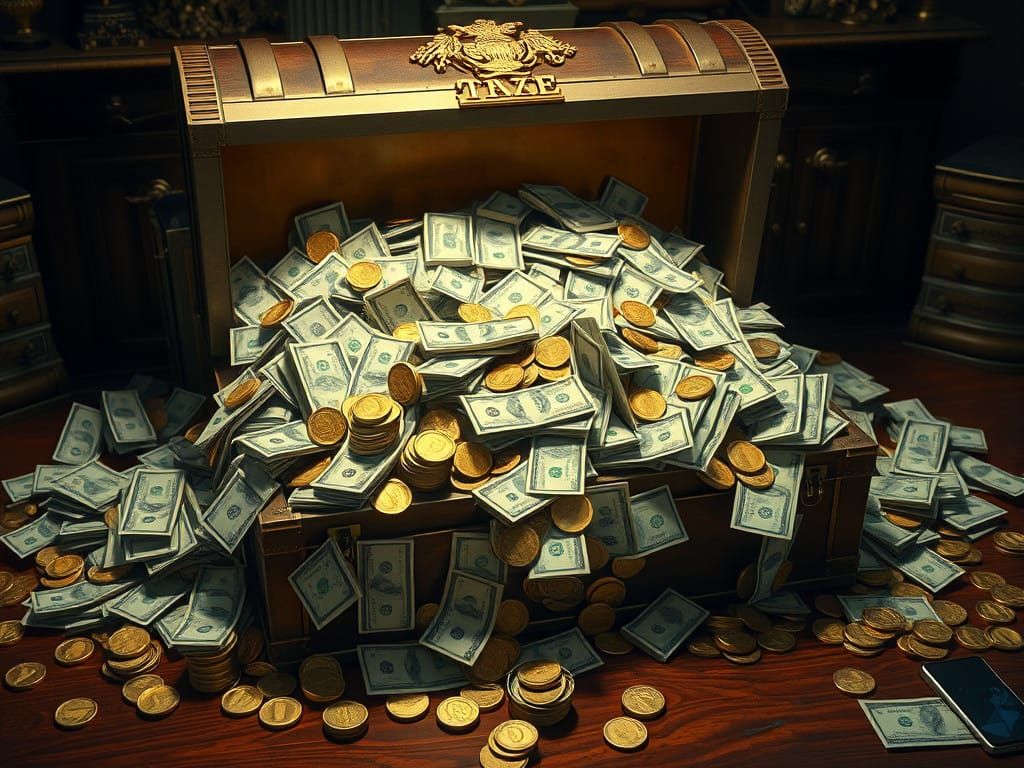 Luxurious Vault of Financial Riches in Photorealistic 8K
