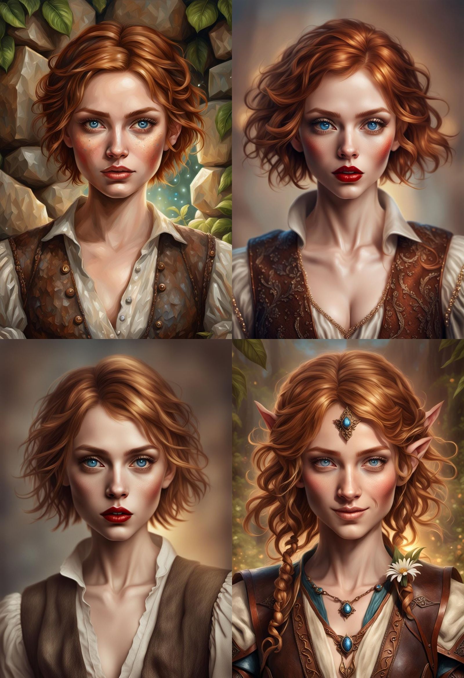 Beautiful Halfling Portrait with Gentle Smile