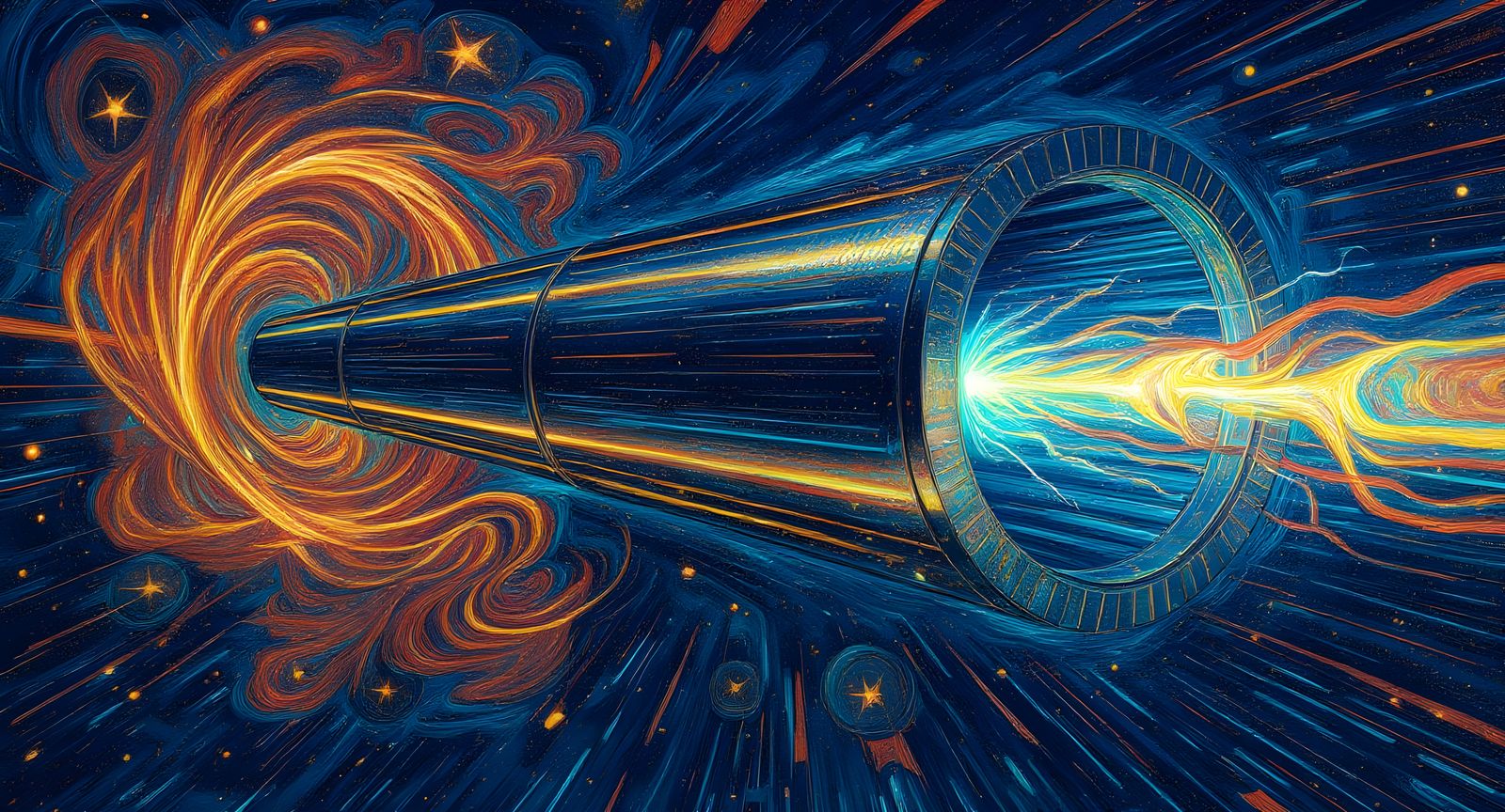 Iridescent Plasma Cylinder in a Kandinsky Cosmos