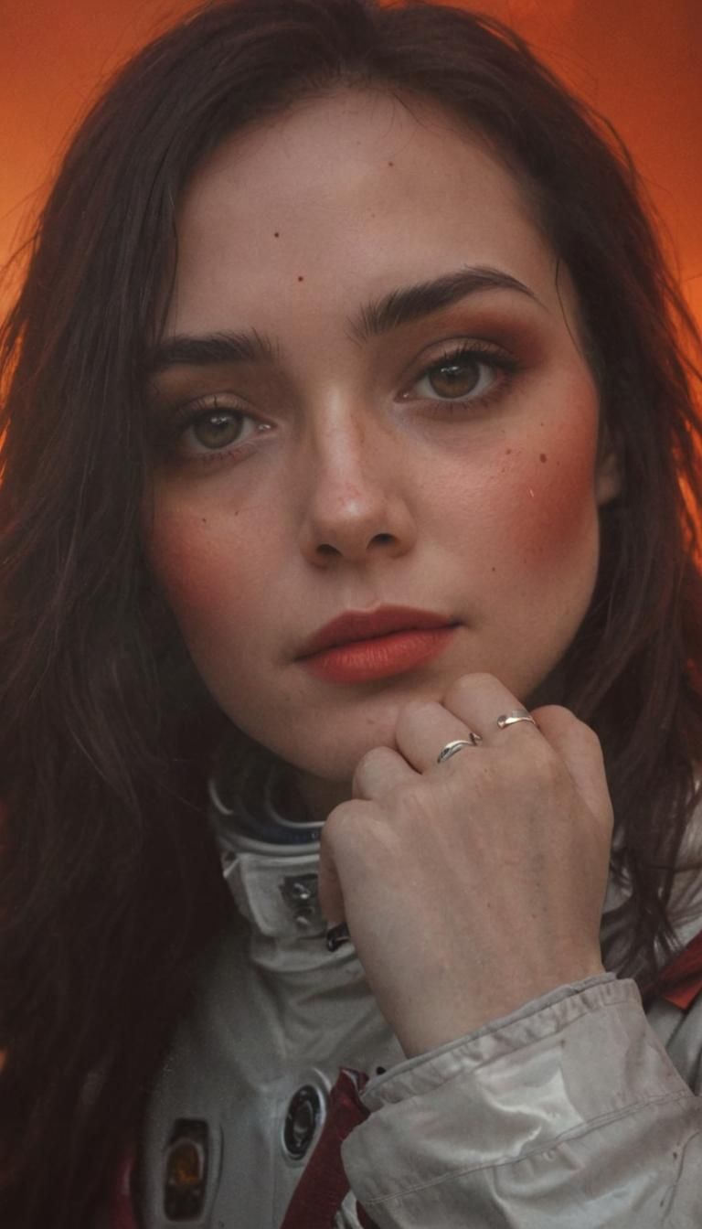 Astronaut on Red Planet in Sci-Fi Art