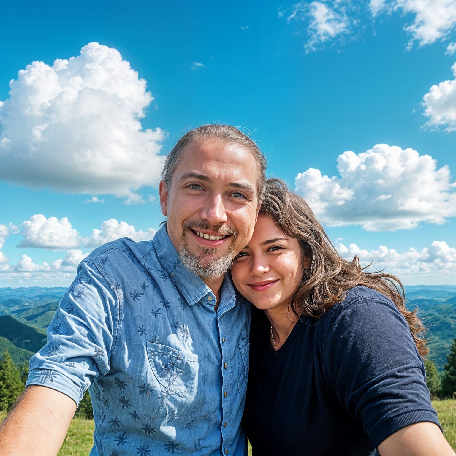 Blue Sky with Clouds: A Peaceful Vista