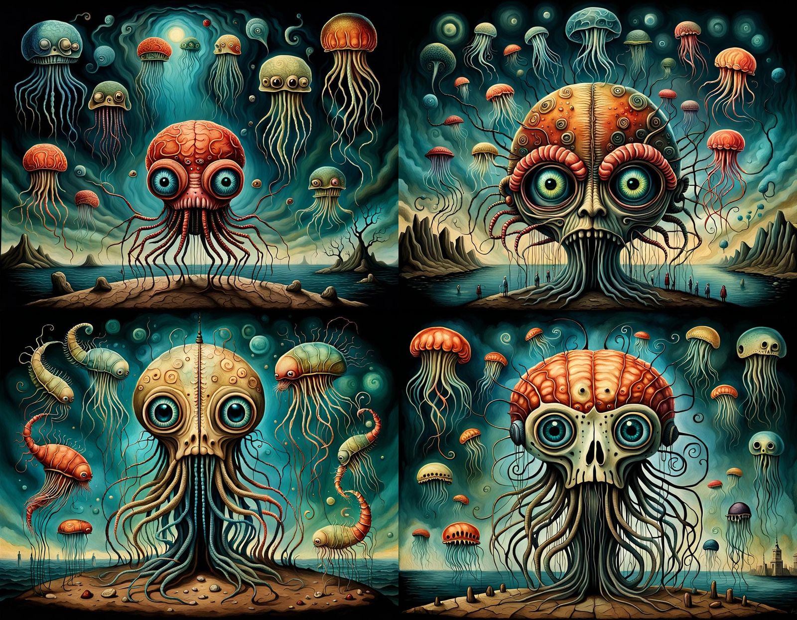 Surreal Brain Surgery with Homunculus and Jellyfish