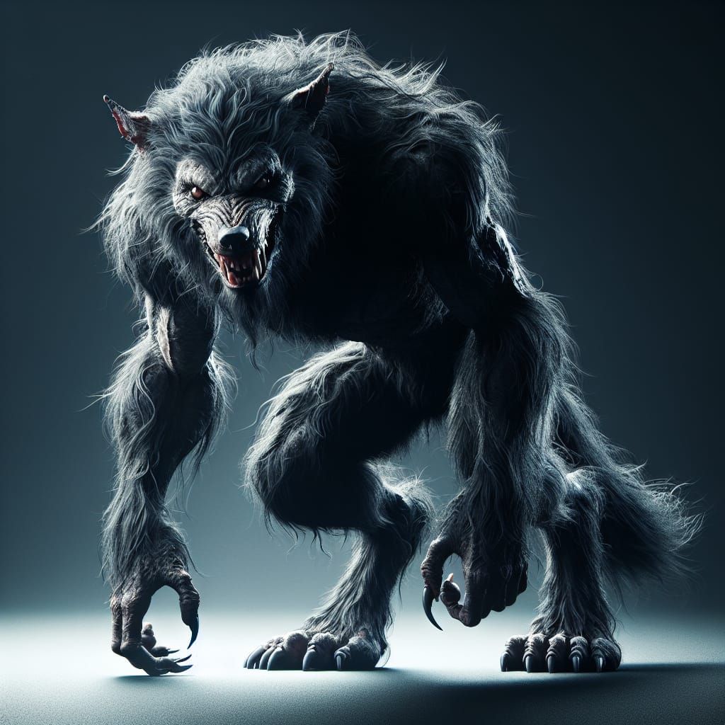 Detailed Werewolf Image with Expressive Eyes
