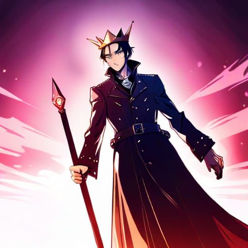 Rhythm wizard of dance elven male with gem studded crown wea...