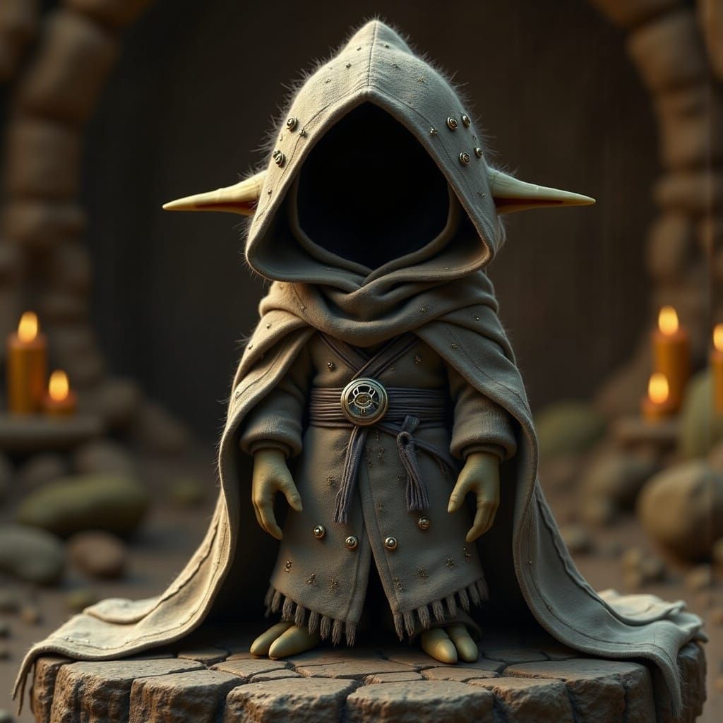 Mystical Star Cloak on Stone Altar