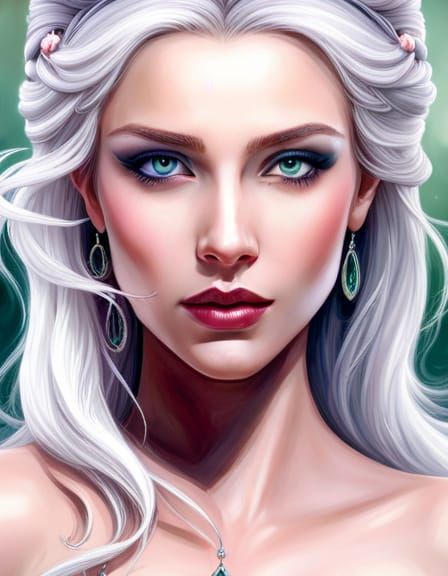 Ethereal Elven Woman in a Magical Forest