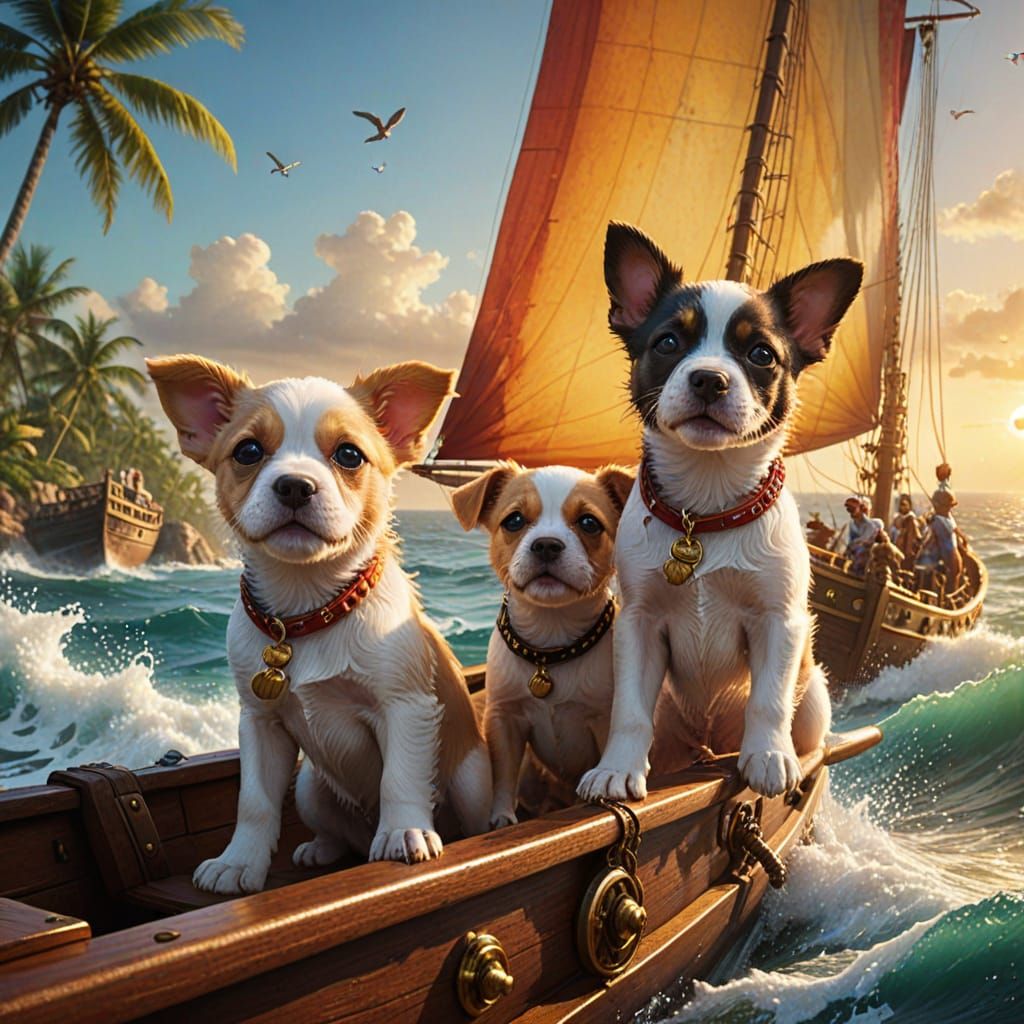 Puppy Pirates Sailing the Ivory Coast