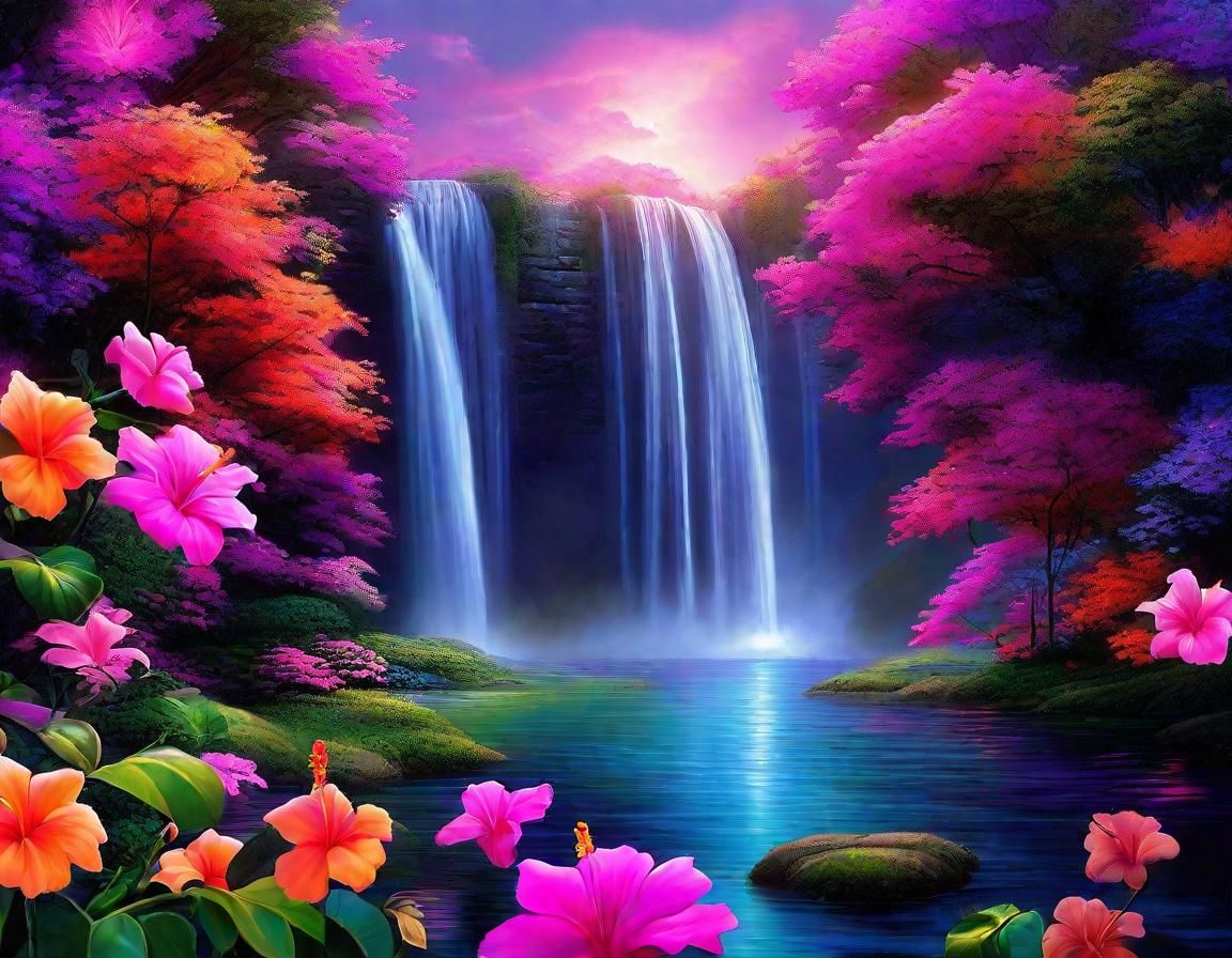 Colorful Xanadu Yard Aglow with Exotic Flora