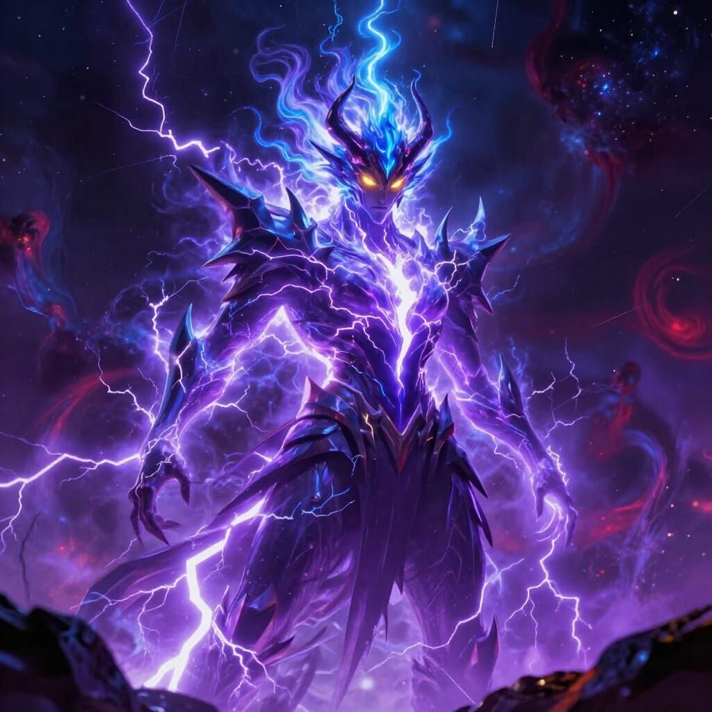 Regal Demon of Energy Crackles with Electric Power