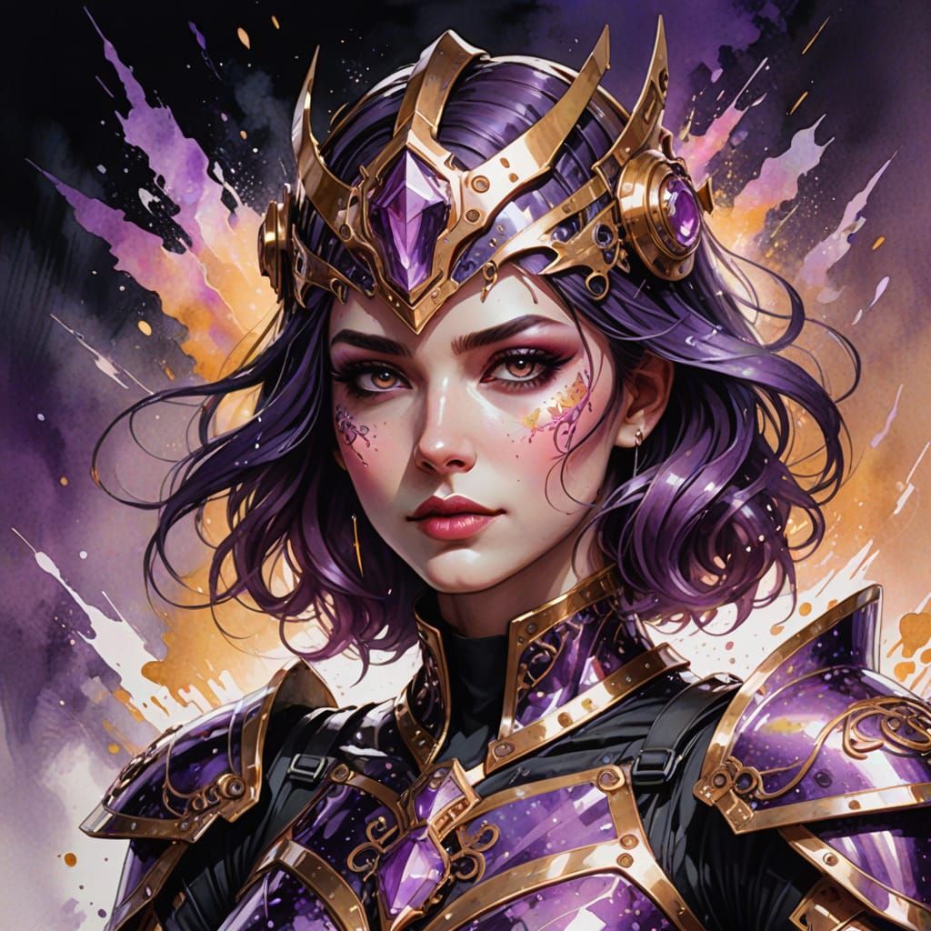 Gothic Goddess in Opulent Armor