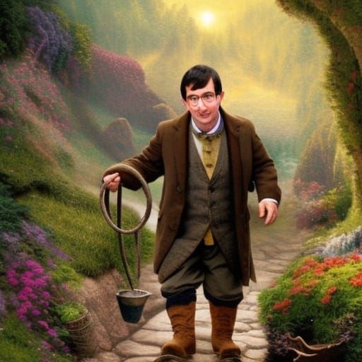 John Oliver as Hobbit in Ethereal Fantasy Style