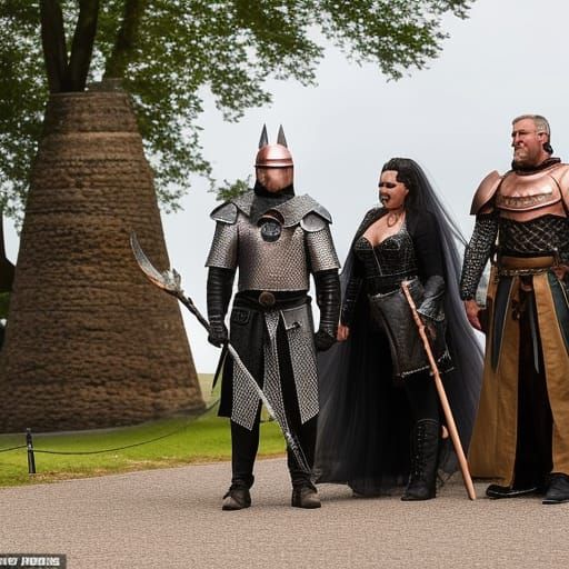 Medieval Knight Delivers Bats to Wizard