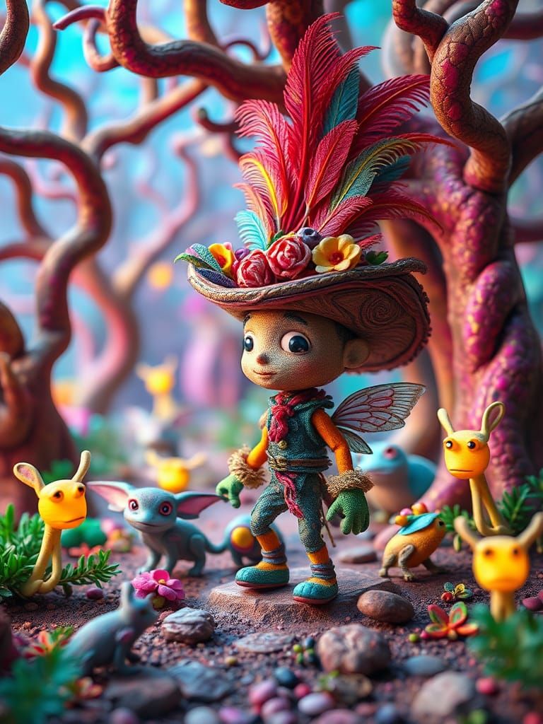 Clay Character's Stop-Motion Adventure into Dreamlike Realm