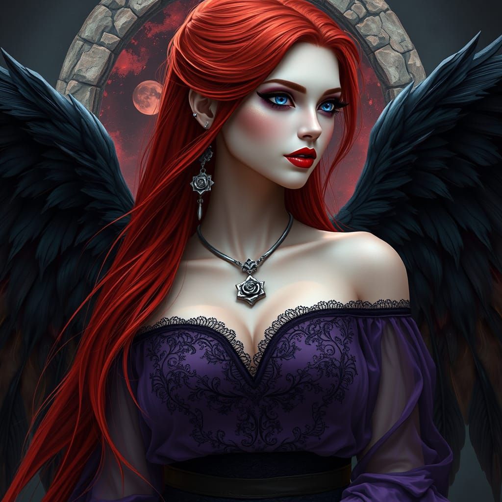 Ethereal Goddess in Mystical Landscape