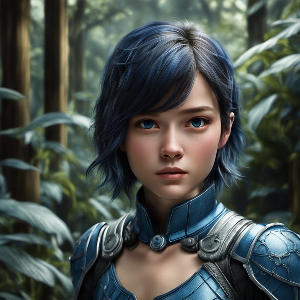 Mystical Blue World in Ethereal Watercolor