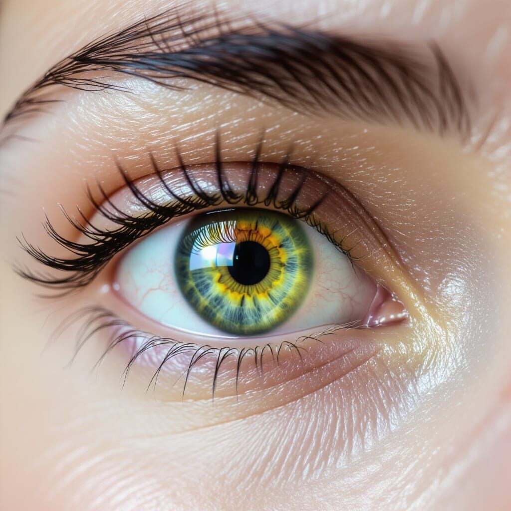 Cinematic Rainbow Eye Close-Up