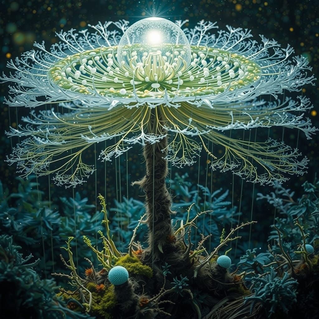 Ethereal Ooze Bloom in Nihiluxe Aesthetic, Double Exposure,....