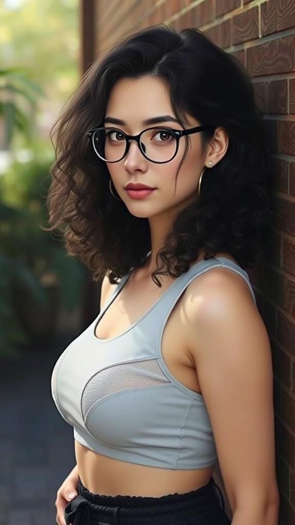 Portrait of German Woman in Yoga Top