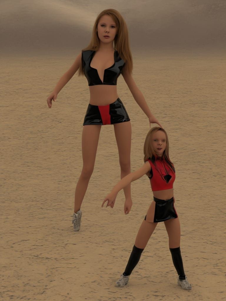 Cheerleader Dances in Sci-Fi Wasteland in High Definition