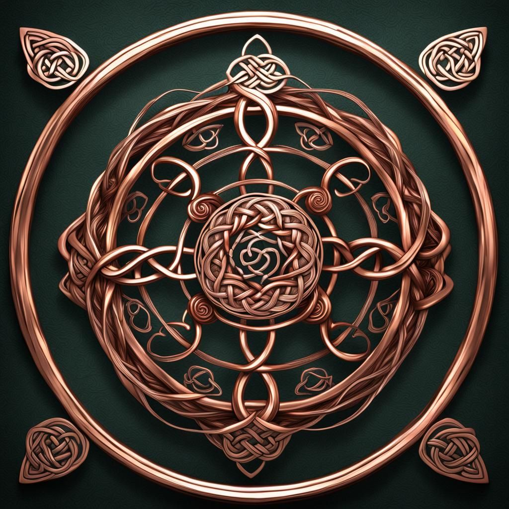 Celtic Copper Torque: Detailed Matte Painting