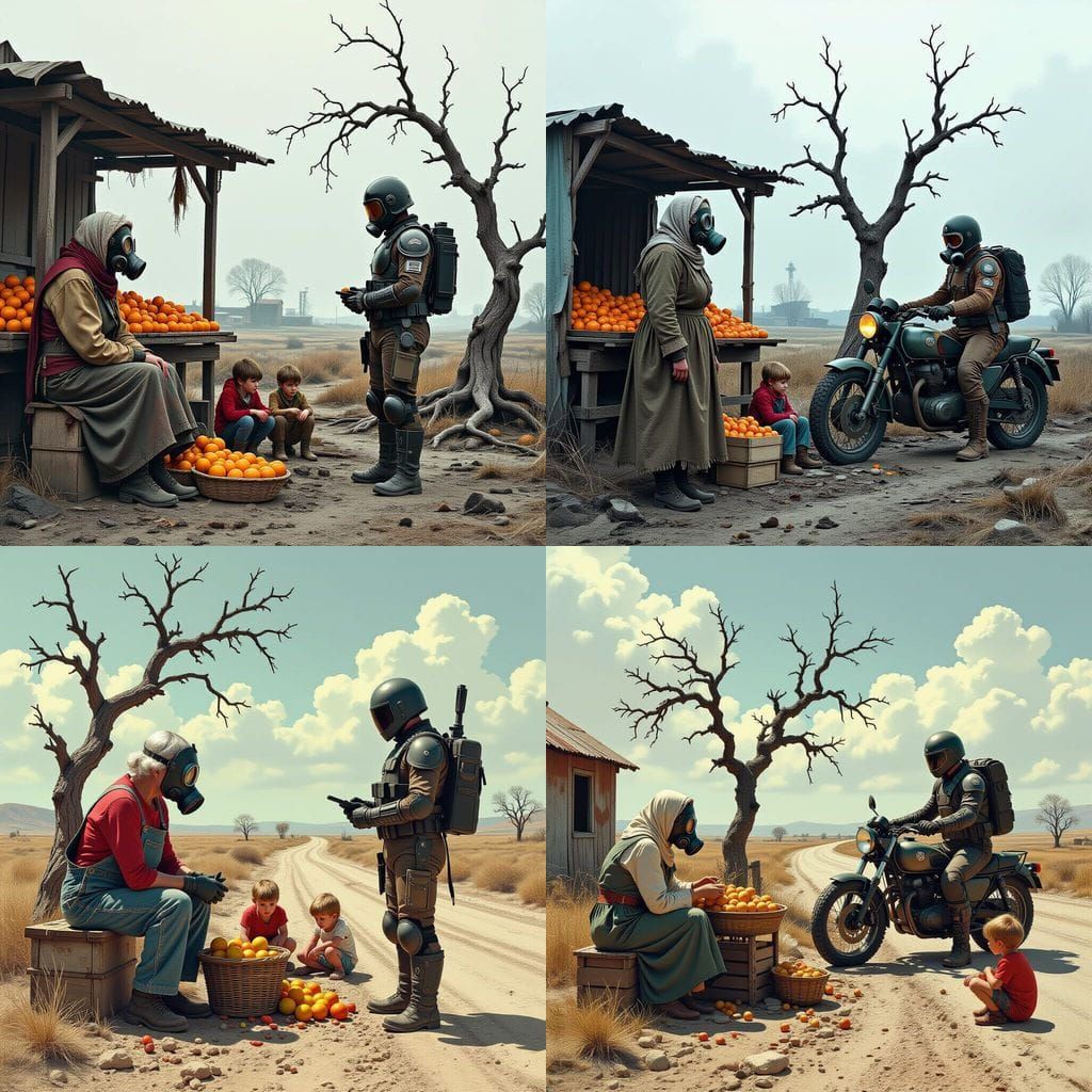 Post-Apocalyptic Wasteland Farm Stall