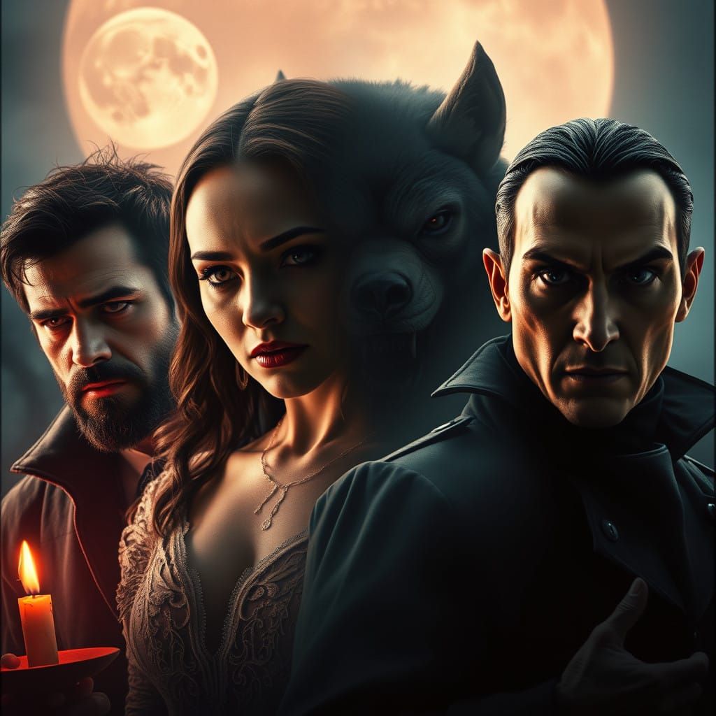 Dark Fantasy Film Still with Gothic Romance