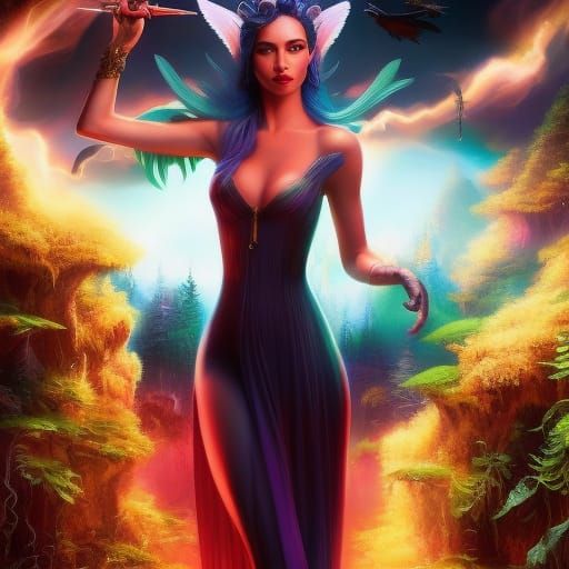 A glamorous fairy taking a bit of time out from normal duties