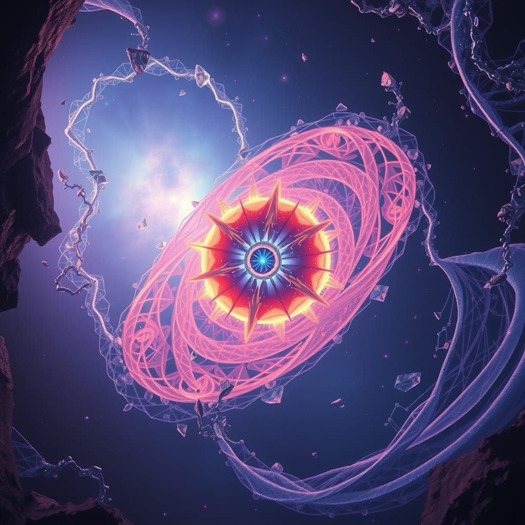 Mystical Ion in Iridescent Vortex: Matte Painting