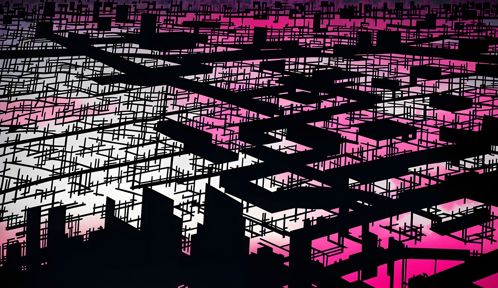 Kaleidoscopic Cityscape in Abstract Expressionist Style