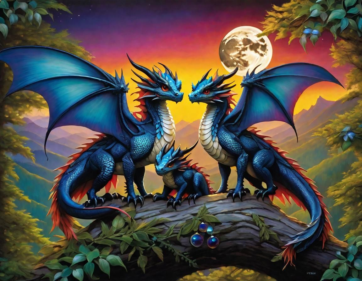 Miniature Feathered Dragons in Carpathian Mountains