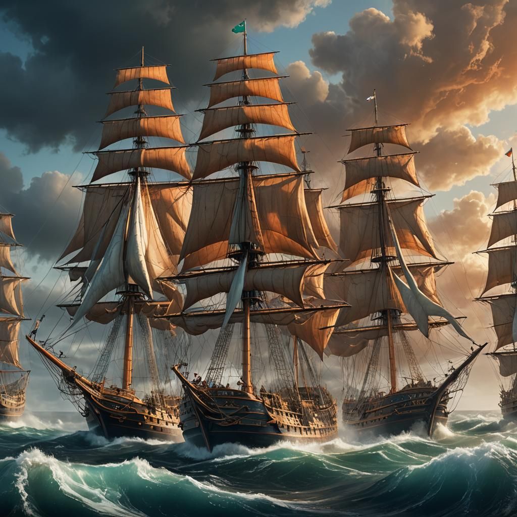Tall Ship Battles Heavy Seas: Dramatic Concept Art