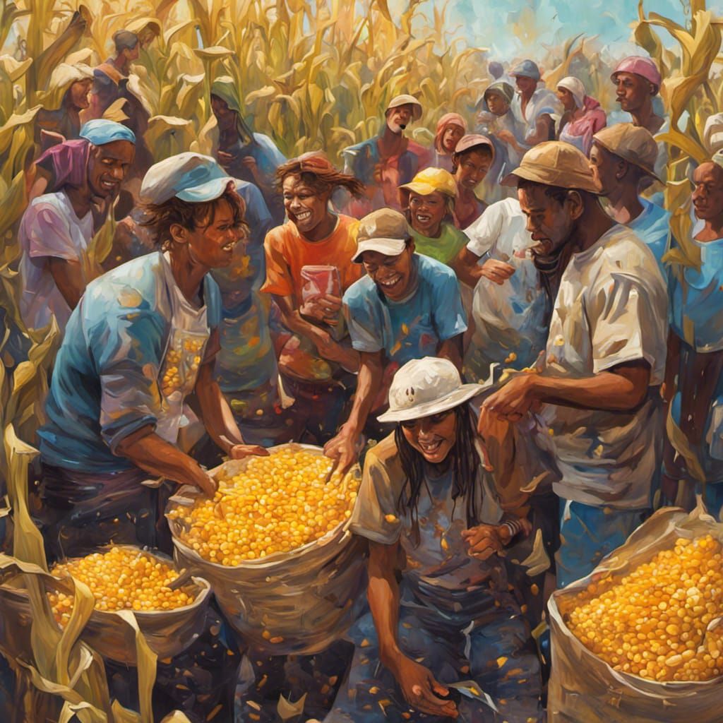 Happy Corn Harvest in Graffiti Art Style