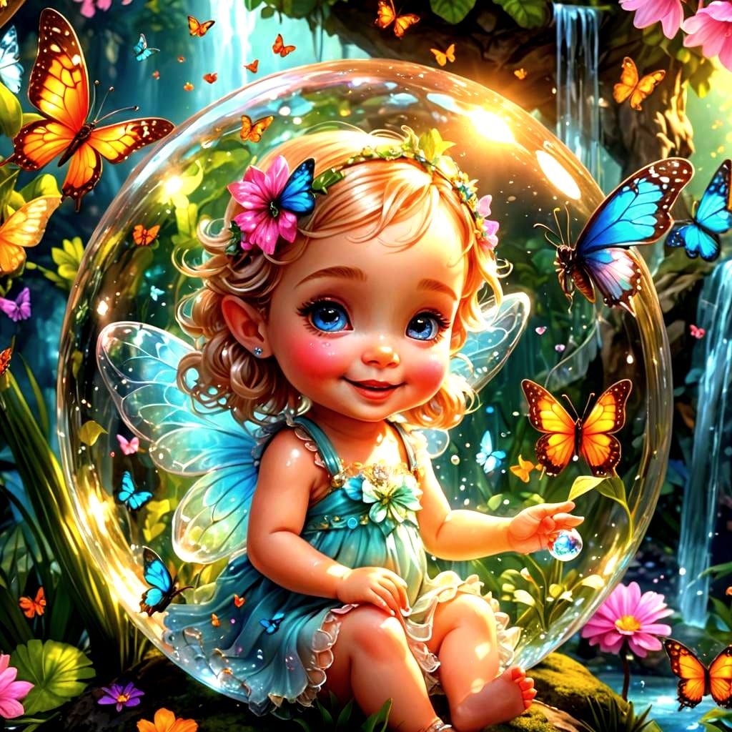 Baby Fairy's Magical Garden: Hyperdetailed Candy Art