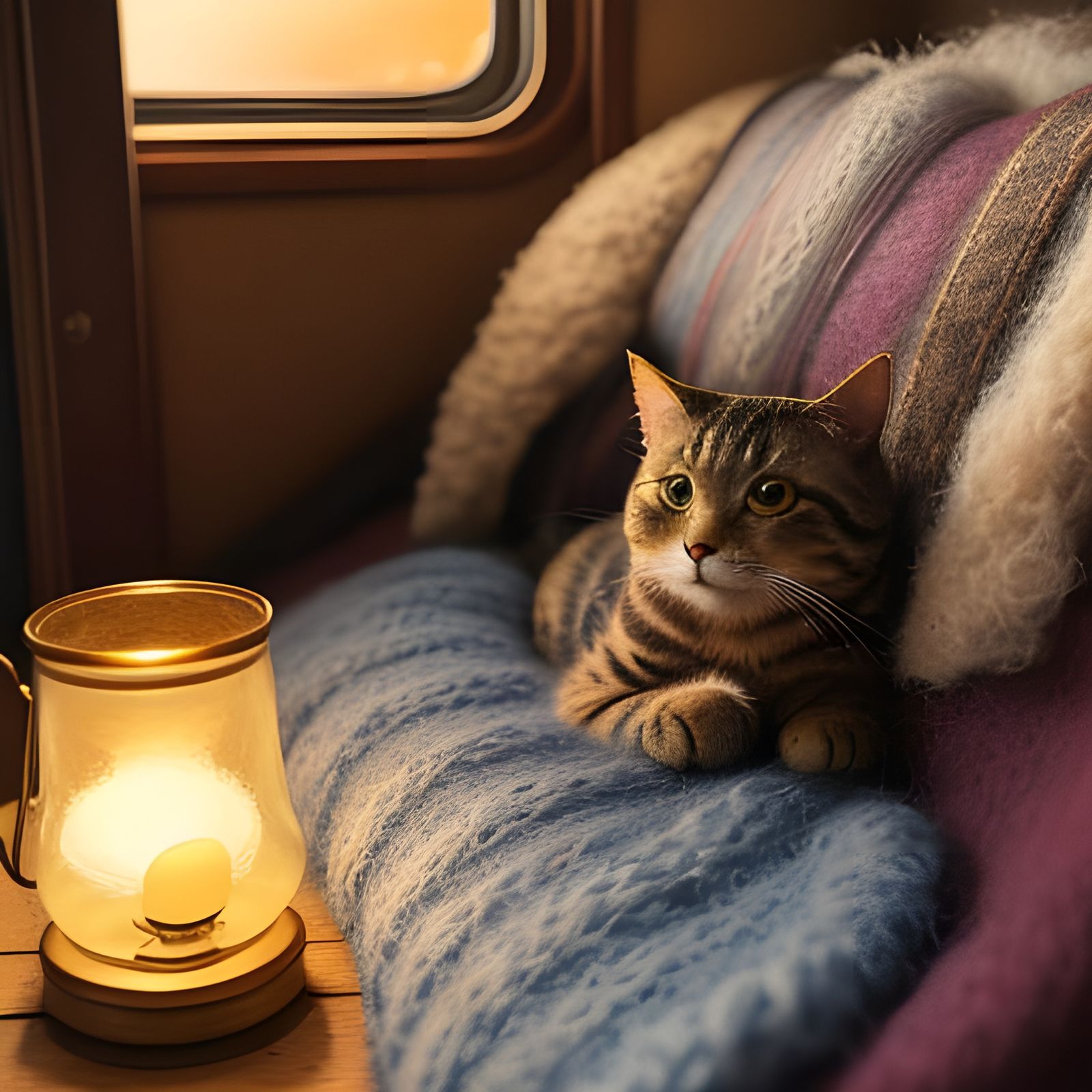 Vintage Caravan Sanctuary in Whimsical Wool-Felted Beauty