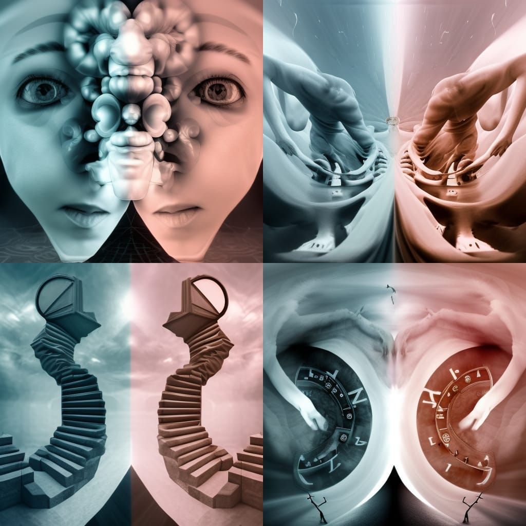 Surreal Dichotomy of Time in Digital Art