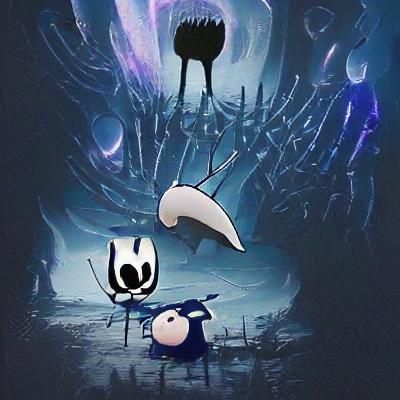 Solemn Armored Knight in Empty Darkness