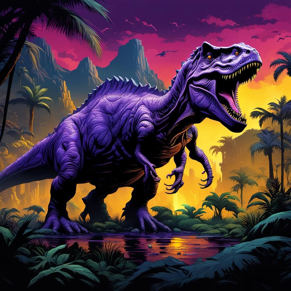 Hyperdetailed Jurassic Park Concept Art in 8k