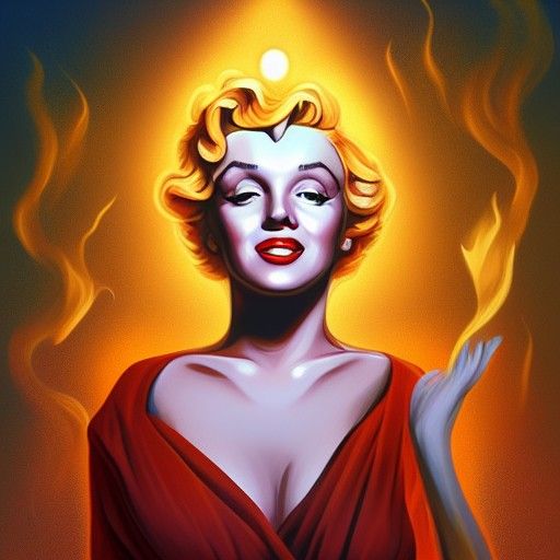 Marilyn Monroe as Magdalene in Dystopian Horror Style