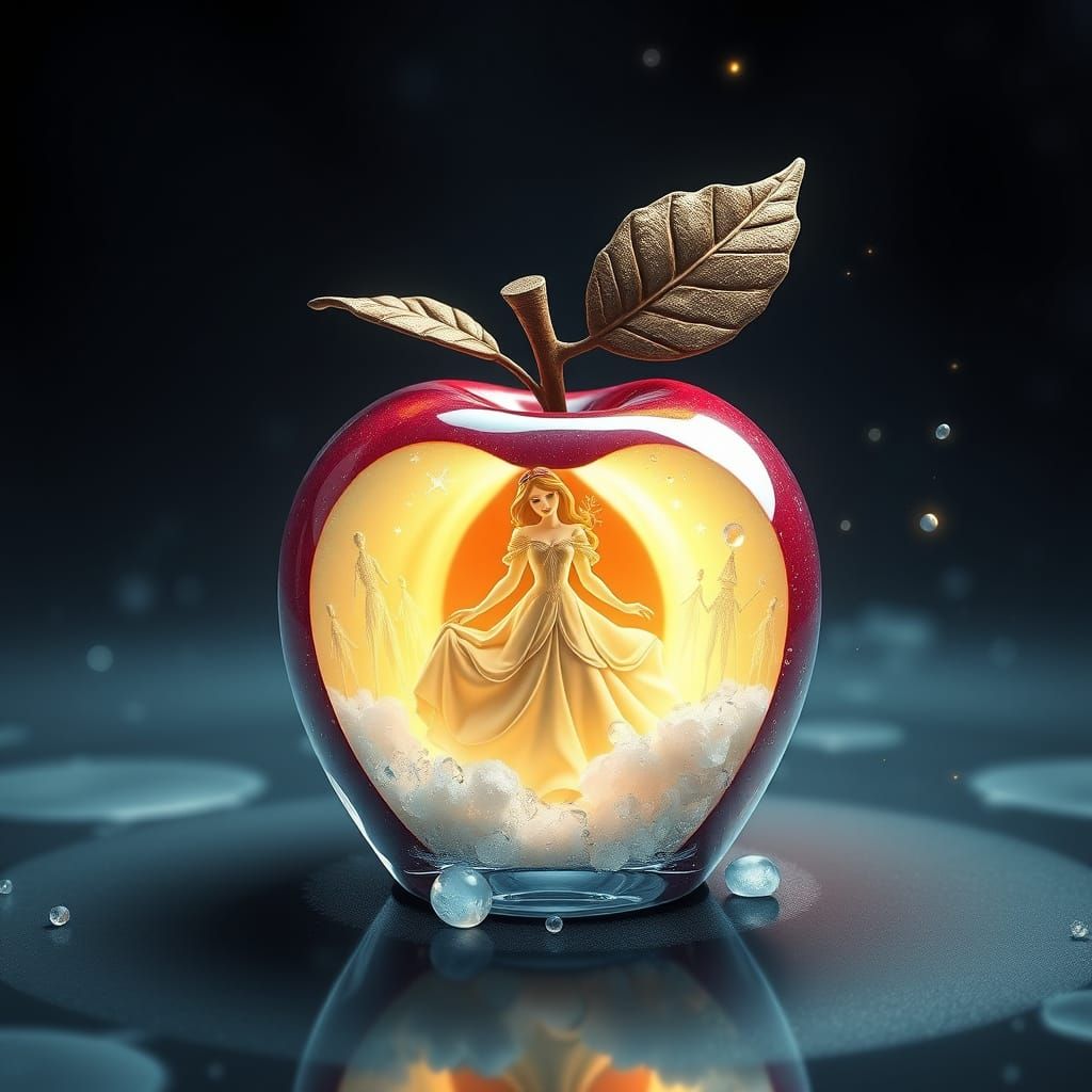 Enchanted Glass Orb with Fairest Fantasy Queen