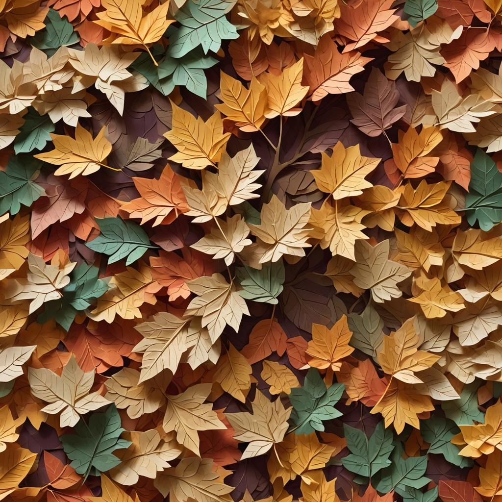 Vibrant Fall Tree Made of Layered Paper Leaves