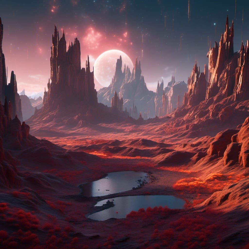 Monument Valley on Alien Planet: Matte Painting