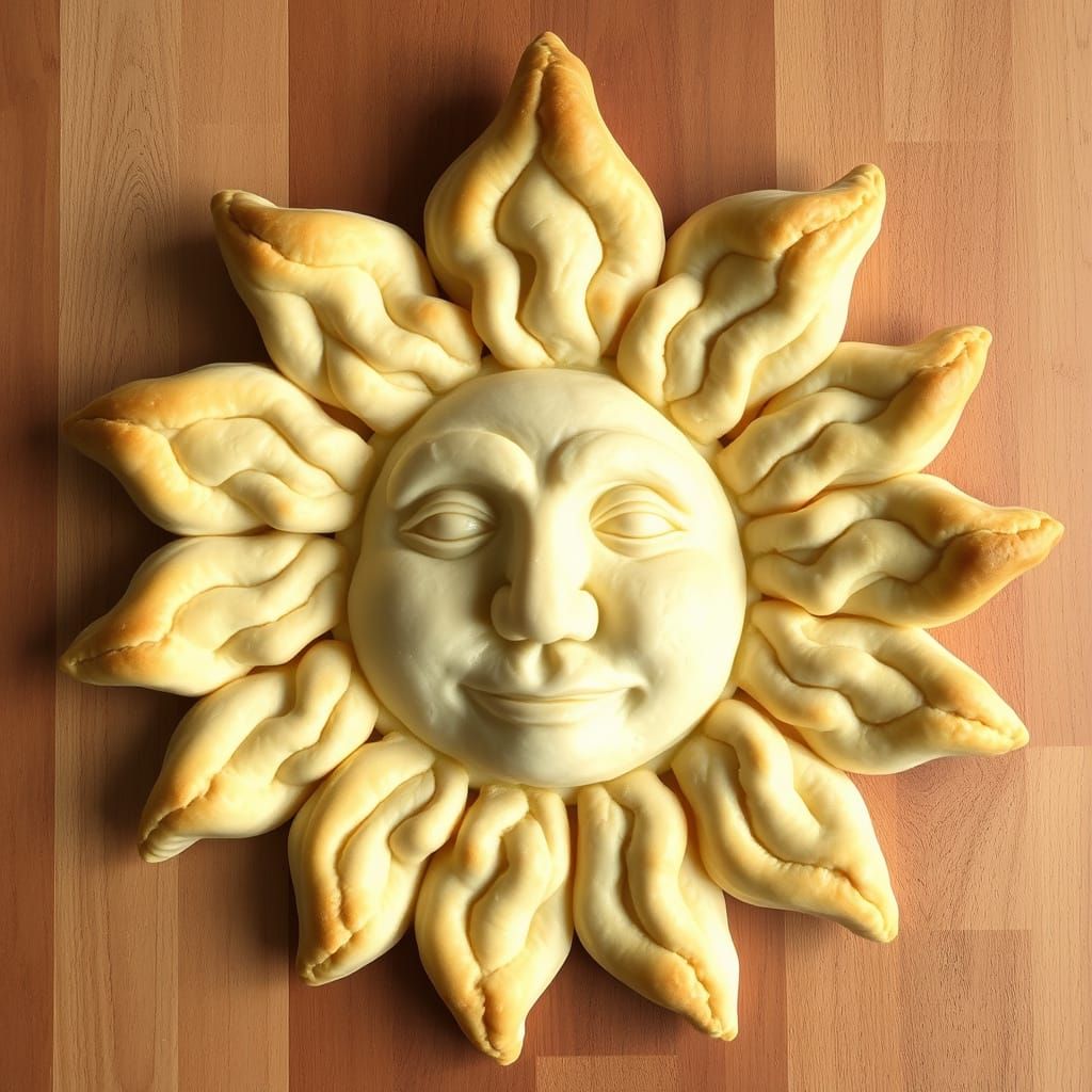 Sun God Bread Art
