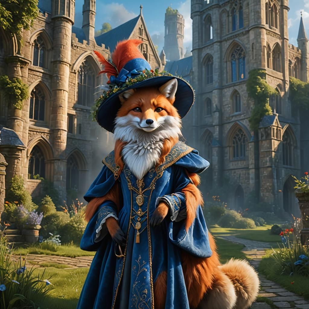 Fox Lady of Underhill Abbey: Hyperrealistic Art