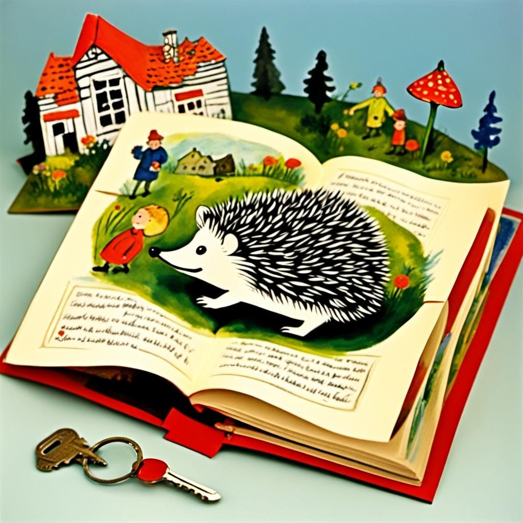 Hedgehog Swallows Dacha Keys: Pop-Up Book Art