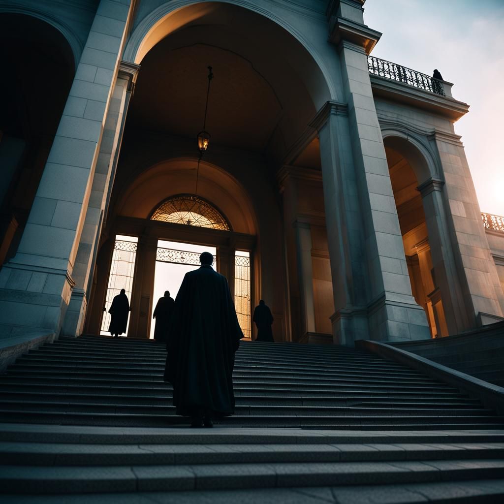 Ominous Institute: Cinematic Dreamscape in Golden Hour