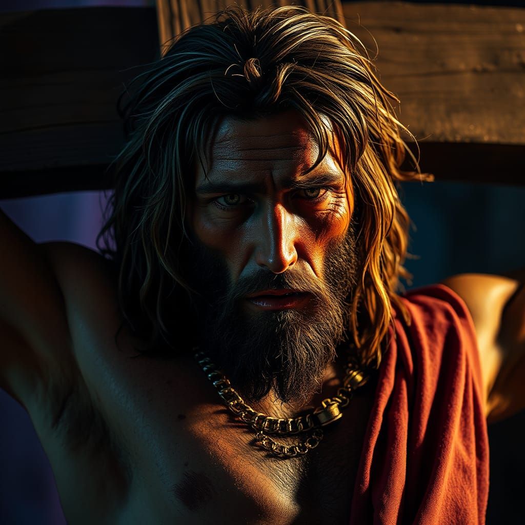Jesus Christ on the Cross: Hyperrealistic Digital Art