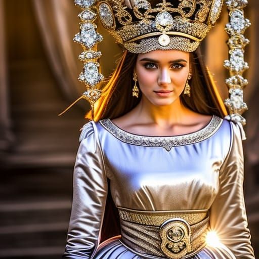 Hyperrealistic Princess Warrior with Intricate Details