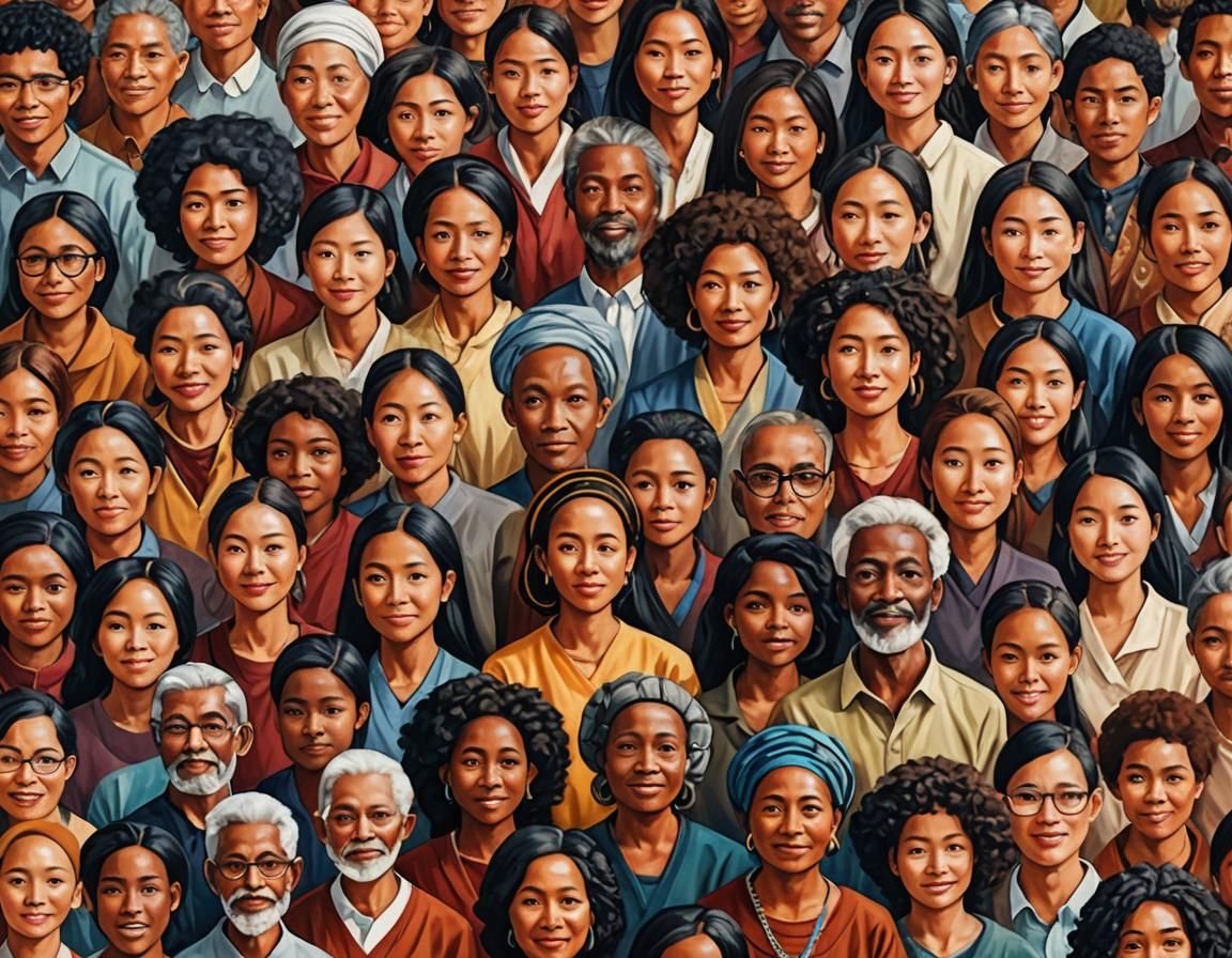 Harmonious Diversity: A Digital Painting of Unity